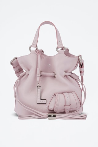 Mala bucket de couro Premier Flirt S - Rosa-claro