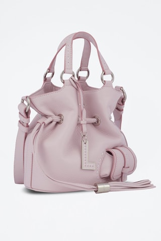 Mala bucket de couro Premier Flirt S - Rosa-claro