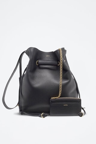 Mala bucket de couro Le Huit L - Preto