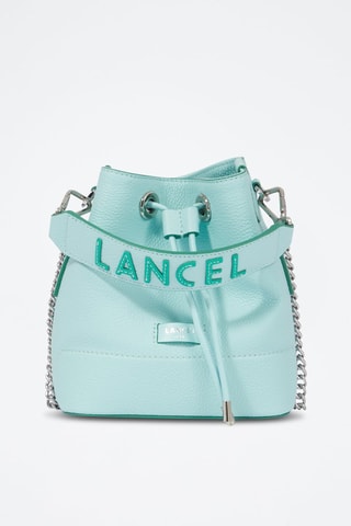 Mala bucket de couro Ninon Mini - Verde-hortelã