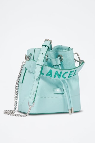 Mala bucket de couro Ninon Mini - Verde-hortelã