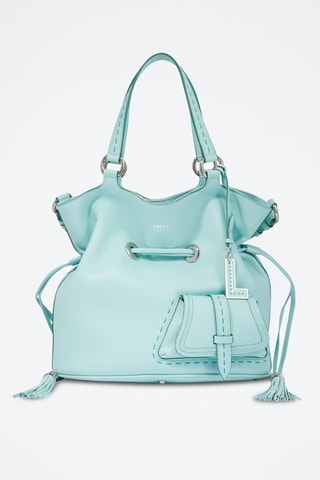 Mala bucket de couro 1er Flirt M - Verde-hortelã