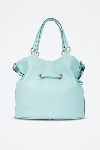 Mala bucket de couro 1er Flirt M - Verde-hortelã