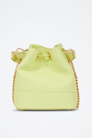 Mala bucket de couro Ninon Mini - Verde-lima