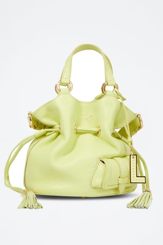 Mala bucket de couro 1er Flirt S - Verde-lima