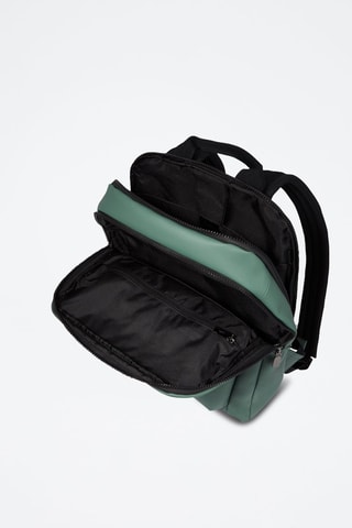 Mochila em couro Victor - Verde-jade