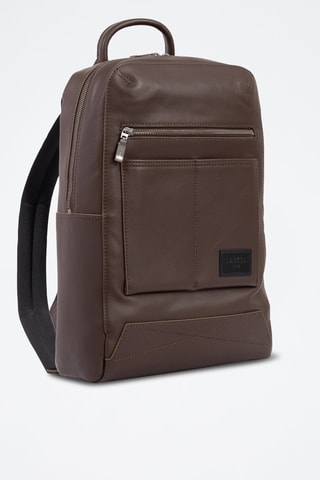 Mochila de couro Nomade - Castanho