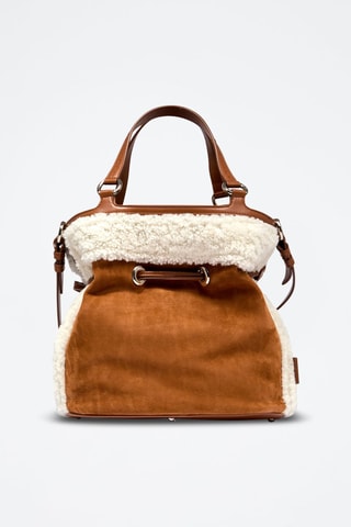 Mala bucket de nobuck Premier Flirt M - Castanho