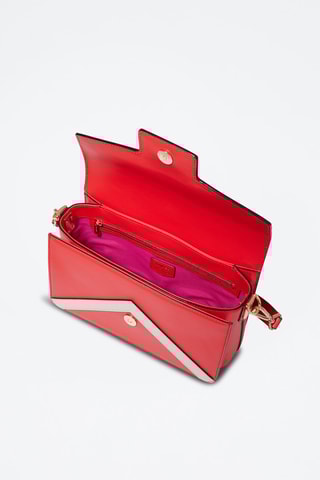 Mala de ombro de couro Angel M - Vermelho