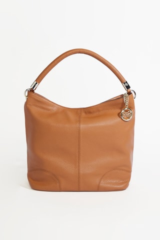 Mala de ombro de couro French Flair - Camel