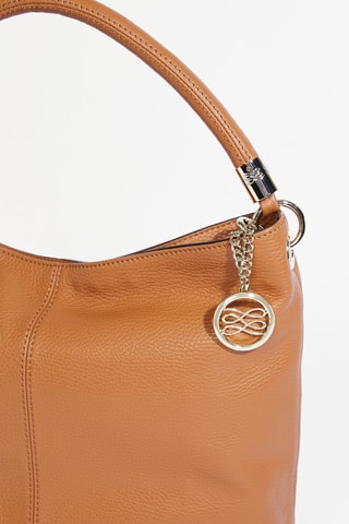 Mala de ombro de couro French Flair - Camel