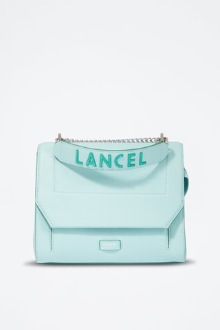 Mala a tiracolo de couro Ninon M - Verde-hortelã