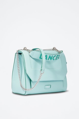 Mala a tiracolo de couro Ninon M - Verde-hortelã