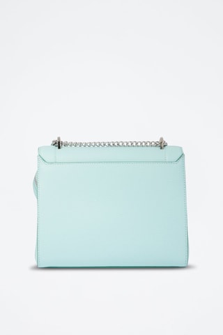 Mala a tiracolo de couro Ninon M - Verde-hortelã