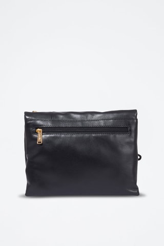Sac bandoulière en cuir Billie S - Noir