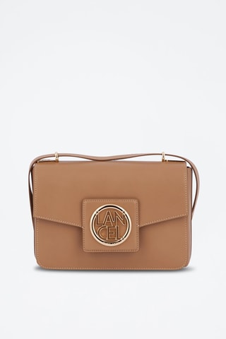 Mala a tiracolo em couro Roxane - Castanho-claro - S