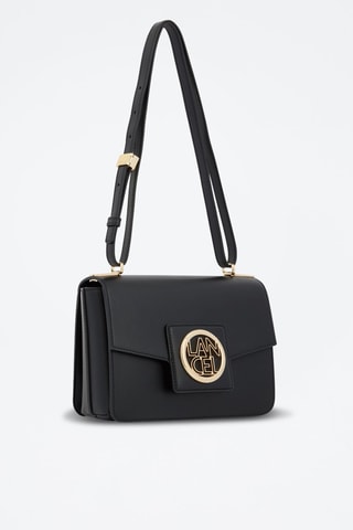Sac bandoulière en cuir Roxane M - Noir
