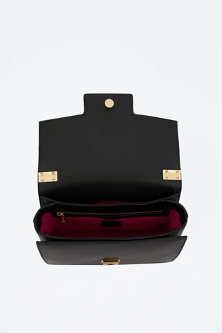 Sac bandoulière en cuir Roxane M - Noir