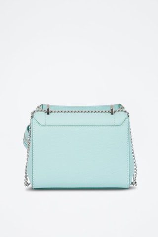 Mala a tiracolo de couro Ninon S- Verde-hortelã