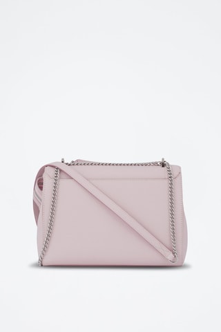 Mala a tiracolo de couro Ninon L - Rosa