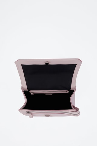 Mala a tiracolo de couro Ninon L - Rosa