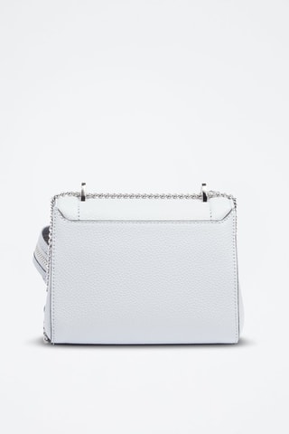 Sac bandoulière en cuir Ninon S - Gris clair