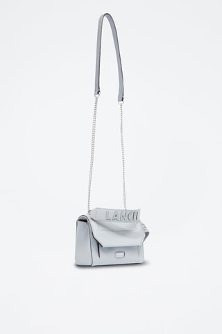 Sac bandoulière en cuir Ninon S - Gris clair