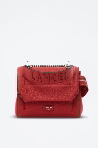 Mala a tiracolo de couro Ninon S- Vermelho