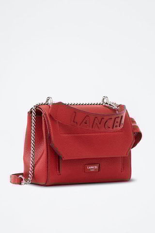 Mala a tiracolo de couro Ninon S- Vermelho