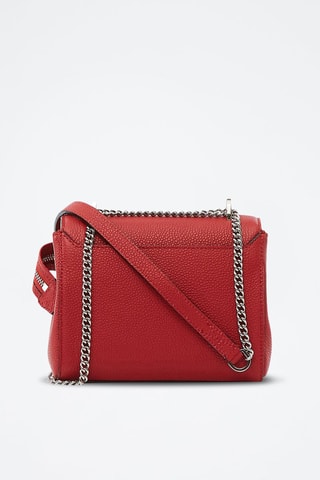 Mala a tiracolo de couro Ninon S- Vermelho