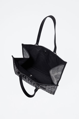 Cabas en cuir L - Blanc