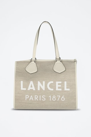 Cabas Eté L - Beige et blanc