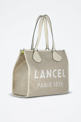 Cabas Eté L - Beige et blanc