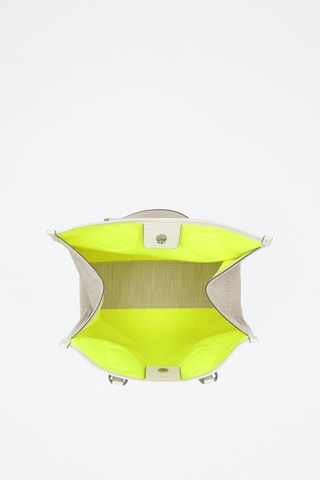 Cabas Eté L - Beige et blanc