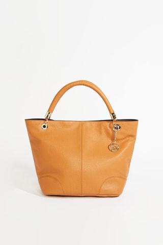 Mala shopper de couro French Flair - Camel