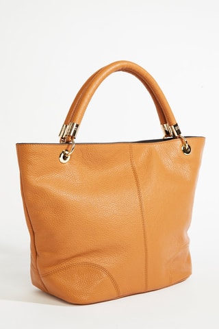 Mala shopper de couro French Flair - Camel