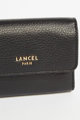 Carteira de couro Lettrines M - Preto