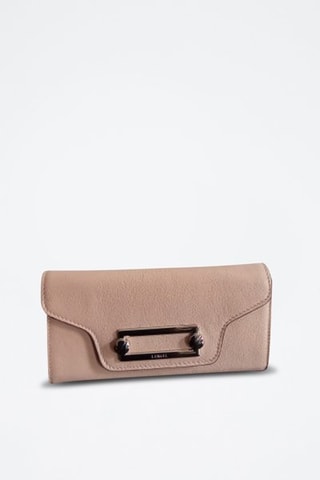 Carteira de couro Clic - Nude