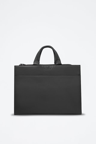 Porta-documentos 15’6 de couro Come - Preto