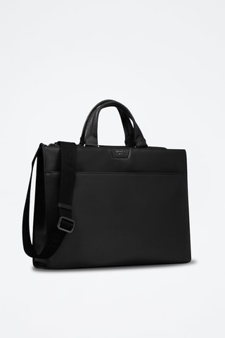 Porta-documentos 15’6 de couro Come - Preto