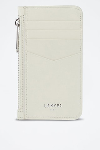 Porta-cartões de couro Midi-Minuit - Branco