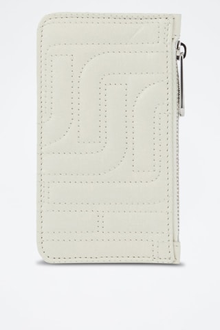 Porta-cartões de couro Midi-Minuit - Branco