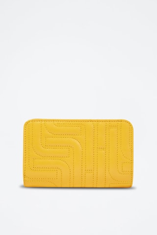 Carteira em couro Midi-Minuit - Amarelo
