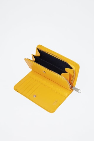 Carteira em couro Midi-Minuit - Amarelo