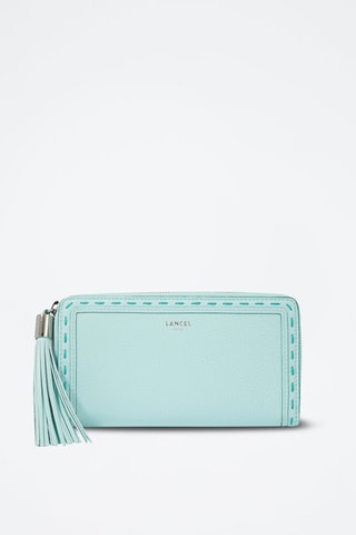 Carteira comprida de couro Premier Flirt - Verde-claro 