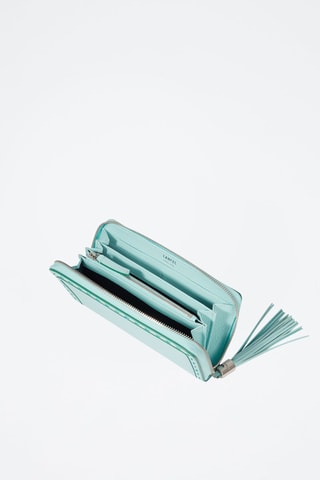 Carteira comprida de couro Premier Flirt - Verde-claro 