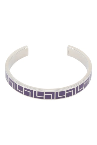 Pulseira Logo - Prateado e violeta