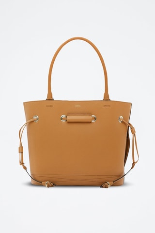 Mala bucket de couro Le Huit M - Camel