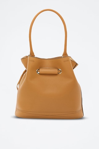 Mala bucket de couro Le Huit M - Camel