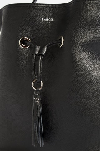 Sac seau en cuir Sacha M - Noir